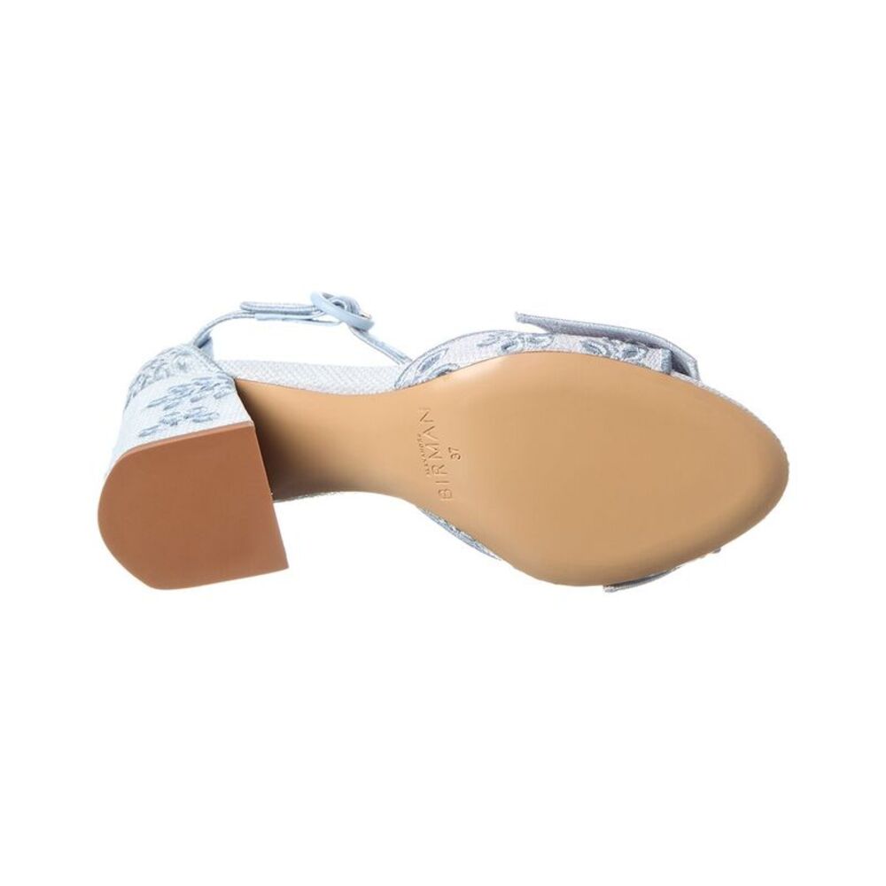 Alexandre Birman Maxi Clarity 65 Leather Sandal, Blue - Picture 4 of 5